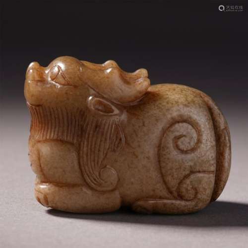 CHINESE ANCIENT JADE BEAST PAPER WEIGHT