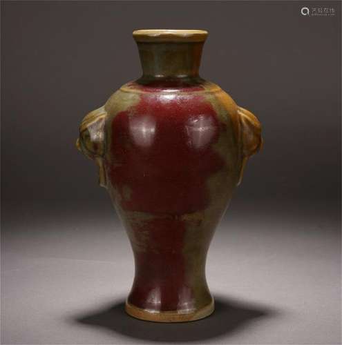 CHINESE PORCELAIN JUN WARE RED GLAZE VASE