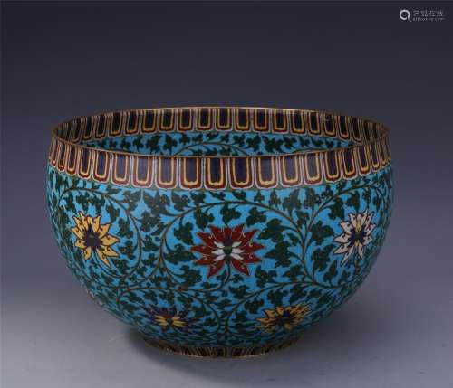 CHINESE CLOISONNE FLOWER BOWL