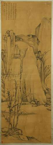 CHINESE SCROLL PAINTING OF MOUNTAIN VIEWS