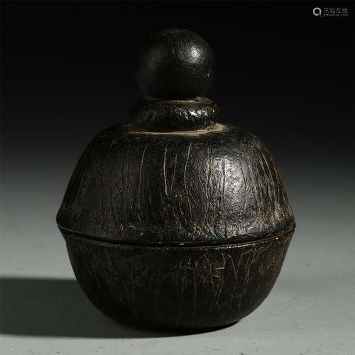 CHINESE AGALWOOD LIDDED JAR