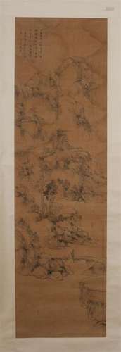 CHINESE SCROLL PAINTING OF MOUNTAIN VIEWS