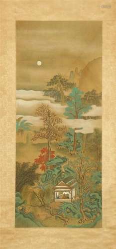 CHINESE SCROLL PAINTING OF MOUNTAIN VIEWS