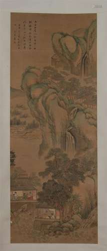 CHINESE SCROLL PAINTING OF MOUNTAIN VIEWS