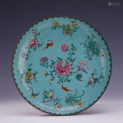 CHINESE ENAMEL FLOWER CHARGER