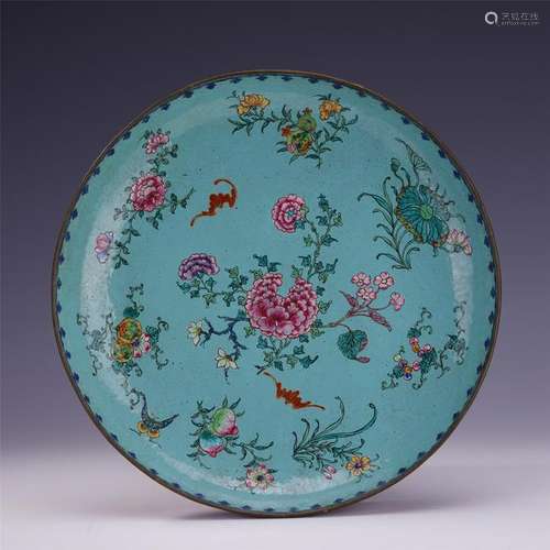 CHINESE ENAMEL FLOWER CHARGER