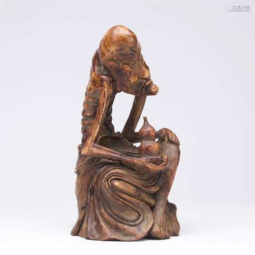 CHINESE BAMBOO SEATED LOHAN