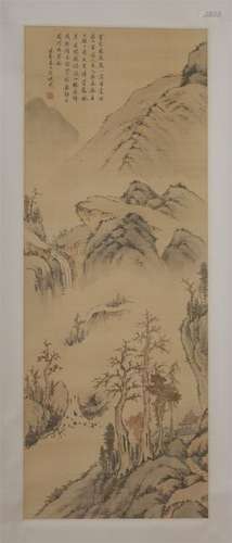 CHINESE SCROLL PAINTING OF MOUNTAIN VIEWS