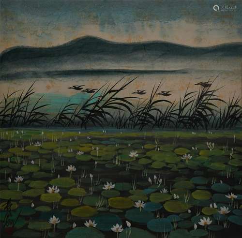 CHINESE SCROLL PAINTING OF LANDSCAPE