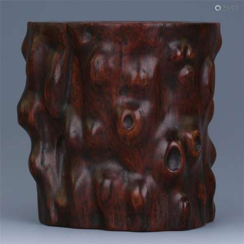 CHINESE HARDWOOD HUANGHUALI BRUSH POT