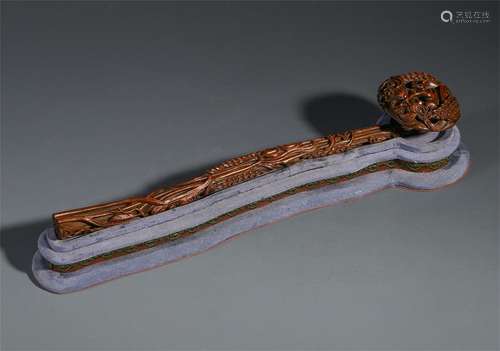 CHINESE HARDWOOD ZITAN RUYI SCEPTER