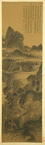 CHINESE SCROLL PAINTING OF MOUNTAIN VIEWS