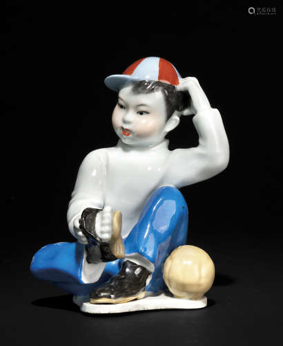 五六十年代 景德鎮瓷雕小童