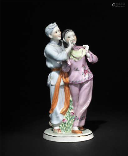 六十年代 景德鎮粉彩現代人物瓷雕