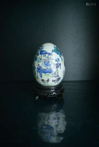 Qing dynasty porcelain Dou-Cai color mother and son chi