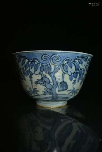 Blue and White Bowl Ming Wanli Period