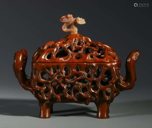 CHINESE BOXWOOD INCENSER CAGE