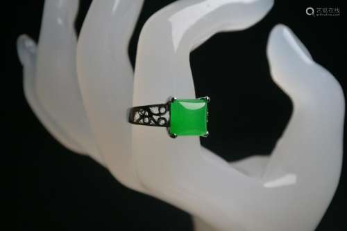 Jadeite jade Silver ring Ring