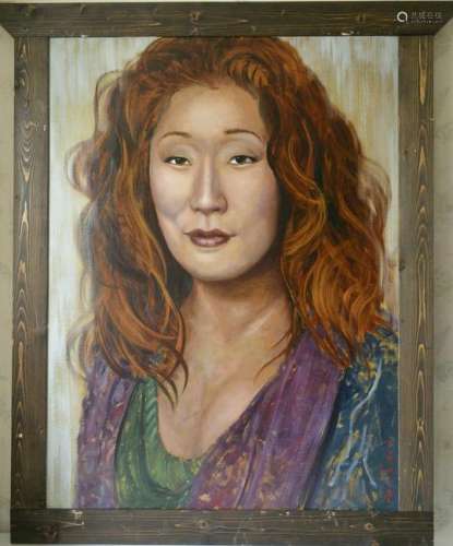 Signature oil painting - a portrait of a North American