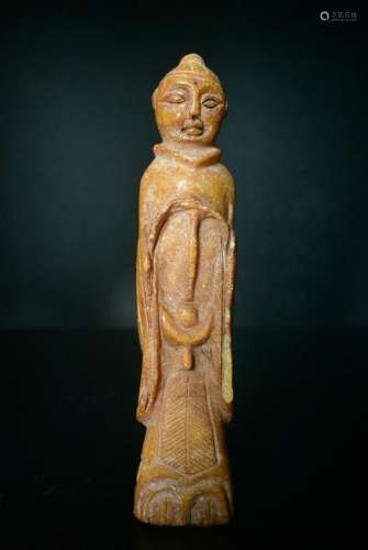 Ancient Jade Carved Representative Figure Han Dynasty