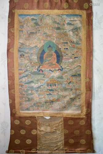 Chinese hanging scroll Tibetan tang ka scroll painting,
