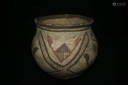 Ancient Coloured Drawing Pottery