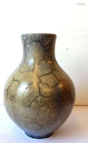 MOUGIN NANCY Vase de forme balustre en grès émaill…