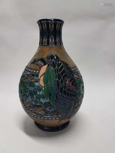 AMPHORA Vase ovoïde en céramique à couverte émaill…