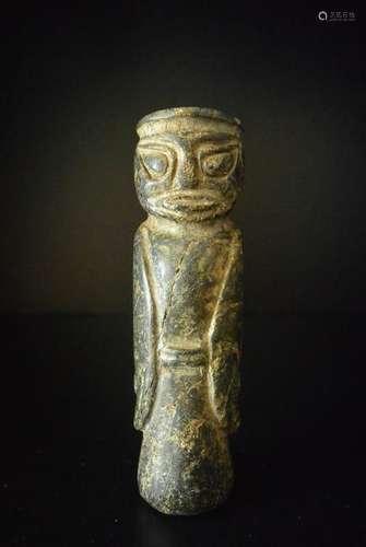 Sanxingdui culture jade figure round statue