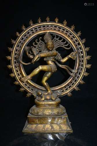 Indian Bronze Dancing Shiva- finely and rare Shiva as L