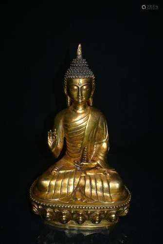 Bronze gilt amitabha Buddha statue