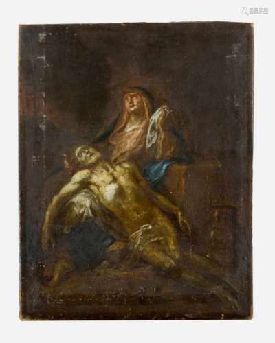 Martin Johann Schmidt (1778-1801)- attributed. Pieta, oil on canvas.70x55cm