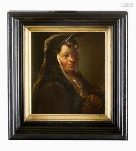 Dutch school around 1700 portrait of a men oil on wooden panel framed20x18cm