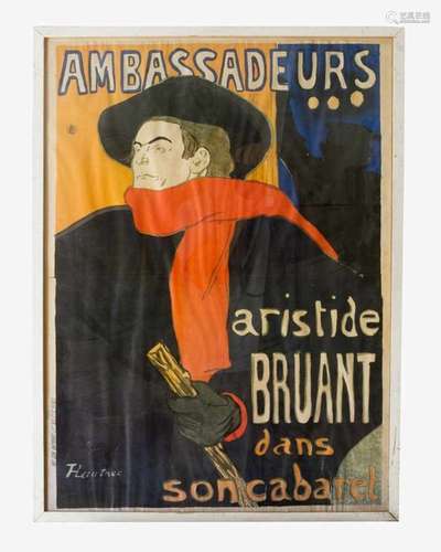 Henri de Toulouse-Lautrec (1864-1901) – graphic. Aristide Bruant, art print poster by EDV ANCOURT