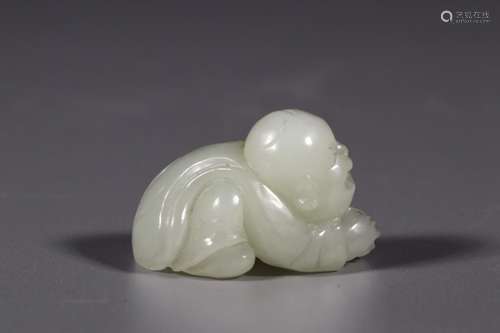 HETIAN JADE 'TONGZI' HAND PIECE