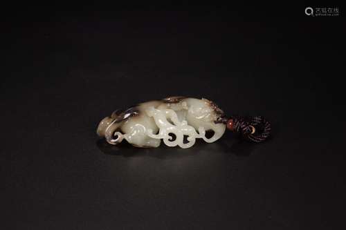 HETIAN JADE DRAGON HAND PIECE