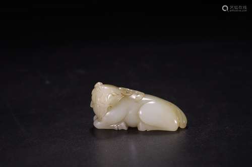 HETIAN JADE GOAT ORNAMENT