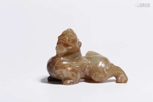 HETIAN JADE BEAST HAND PIECE