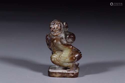 HETIAN JADE 'HUREN' ORNAMENT