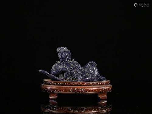 LAPIS LAZULI CARVING FIGURE ORNAMENT