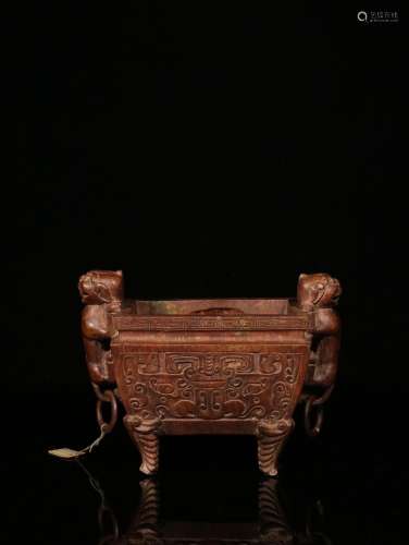 BAMBOO CARVING SQUARE CENSER