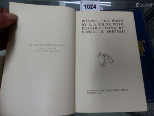 A A MILNE, WHEN WE WERE VERY YOUNG, 13th EDIT. 1926 AND WINNIE THE POOH, 1926, ILLUSTRATED BY E H