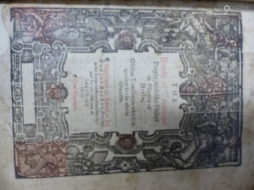 PRINTED BY ROBERT BARKER, THE BOOKE OF COMMON PRAYER AND BIBLE, 1632, REBOUND IN LEATHER AND