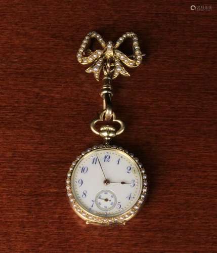 A Fine Quality 18 Carat Gold Lady's Pocket Watch by Edward & Sons Glasgow,