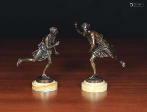 A Pair of 19th Century Classical Bronze Figures stamped F.