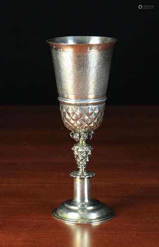 A Fine Early 17th Century Augsburg Silver Pineapple Goblet with owner's initials V.D. 7 ¾