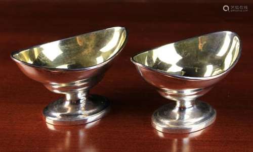 A Pair of George III Silver Gilt Salts with assay marks for London 1807 and William Abdy II's