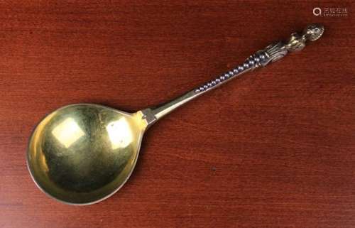 A Silver Gilt Spoon with Polish hallmarks for Thorn and maker's stamp for Johann Christian