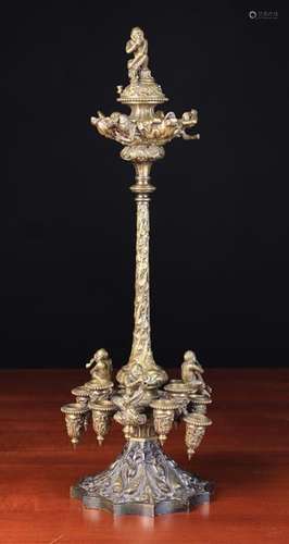 A Fine 19th Century Gilt Bronze Counter-top Cigar Holder/Lighter for a Shop.