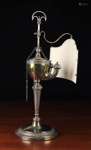 An Empire Period Silver Oil Lamp.